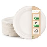Love Nature Ecologisch wegwerpborden set 17,5 cm 50 stuks