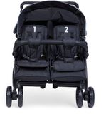 Childhome Collections Childhome Quadruple Kinderwagen – 4 Zitplaatsen – Zwart