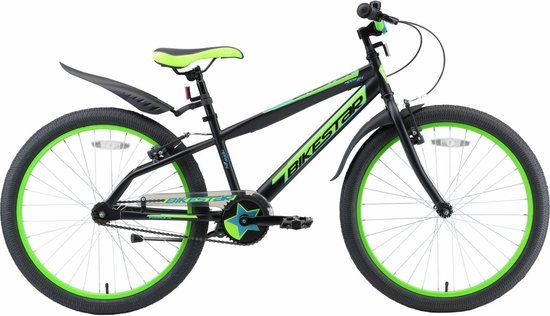 Bikestar Urban Jungle Kinderfiets - 24 inch - Zwart/Groen