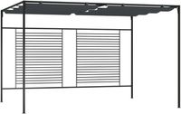 vidaXL Prieel met uittrekbaar dak 180 g/m² 4x3x2,3 m antracietkleurig