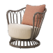GUBI Fauteuil d extérieur Grace Lorkey Limonta 41-44-mushroom gray