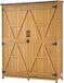 Vevor Houten Tuinschuur, Gereedschapsschuur met Afsluitbare Deuren & Schuin Dak, Tuinschuur incl. Planken & Vloer, Gereedschapsschuur, Gereedschapskast voor Terras, Tuin, Gazon, 121x43x162,5 cm