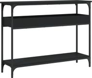 vidaXL Wandtafel 100x29x75 cm bewerkt hout zwart