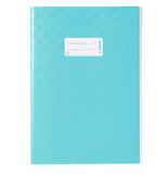 HERMA 7456 boekomslagen DIN A4 Bast, ordopjes met etiketten en knutselstructuur, van duurzame en afwasbare polypropyleen folie, set van 25 boekomslagen voor schoolschriften, turquoise