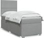 Maison Exclusive - Sommier à lattes de lit et matelas Gris clair 90x190 cm Tissu