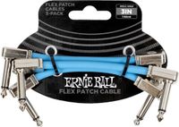 Ernie Ball 6459 Flex Patch Cables Patchkabel Blauw 7.5cm 3-Pack