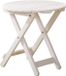 Merkloos Table d'appoint ronde multifonctionnelle pliable - table d'appoint portable, idéale comme table de jardin pour terrasse, 48,5 x 48,5 x 50 cm - blanc