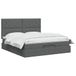 vidaXL Ottoman bed met matras Donkergrijs 140 x 200 cm Stof