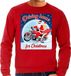 Bellatio Decorations Shoppartners Bv Foute kersttrui sweater - motorliefhebbers - driving home for christmas - rood - heren - bikers S