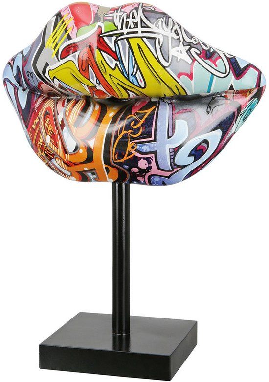 Gilde handwerk Decoratie beeld Sculptuur Kus Straatkunst H 26 cm Kunsthars