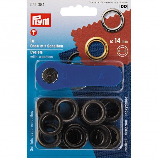 Prym 541384 - 15 stuks - Zwart - 11 mm