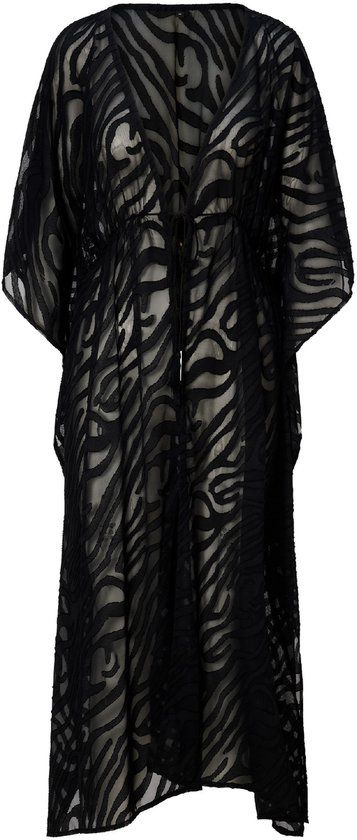 LingaDore Kimono Zwart Gebloemd Mouwloos Polyester 36/38