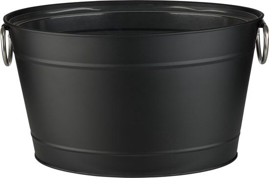 APS-Germany Wijnkoeler met Lekbak en Handvaten - IJsemmer - Zwart - 11 Liter