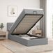 Maison Exclusive Lit Ottoman exclusif avec matelas, couleur gris clair, dimensions 90 x 190 cm, revêtement en tissu