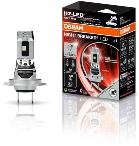 Osram Night Breaker Speed LED H7 64210DWNBSP-1HB enkele lamp