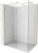 Mexen Kioto-X paroi de douche Walk-in 130 x 100 cm, transparent 10 mm, or brossé