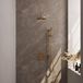 Brauer Gold Carving Thermostatische Regendoucheset Inbouw - Hoofddouche 20 cm - Gebogen Wandarm - 3 Weg - Handdouche Rond - Doucheslang