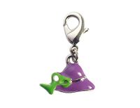 INNSPIRO Mooie bedels Pamela groen paars metalen hanger met karabijnhaak 17 x 20 mm 25 u, 12x16mm., Metaal, Geen edelsteen