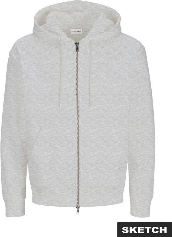 JACK&JONES JJEACE SWEAT ZIP HOOD NOOS Heren Trui M Lichtgrijs Melange