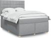 Maison Exclusive - Lit boxspring avec matelas, gris clair, 140 x 200 cm, textile