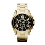 Michael Kors Oversized Bradshaw chronograaf quartz horloge met gouden roestvrijstalen band voor dames MK5739