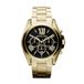 Michael Kors Oversized Bradshaw chronograaf quartz horloge met gouden roestvrijstalen band voor dames MK5739