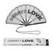 Fisura Originele XXL waaier met boodschap "Summer Love"