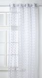 HomeMaison gordijn, organza, geborduurd 130 x 240 cm wit