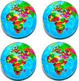 Concorde stressbal - wereldbol - foam - 6 cm - blauw