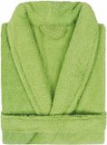 Duplex Pure Panda Duplex Pure Badjas Badstof Uni Pure Royal met Shawlkraag Groen col 2612 Maat S