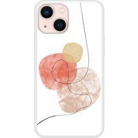 Apple Siliconen hoesje compatibel met iPhone 13 Mini One line rood