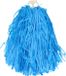 Funny Fashion Cheerballs/pompoms - 1x - blauw - met franjes en ring handgreep - 28 cm