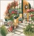 Lanarte Borduurpakket - Terras in herfstbloei - 40 x 40cm