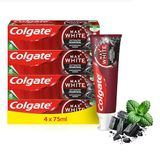 Colgate Max White Gebleekte pasta met dieet, 4 x 75 ml, klinisch getest, verwijdert tot 100% oppervlaktebehandeling, ingrediënten van natuurlijke oorsprong