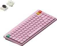 NuPhy Node 75: Clavier mécanique sans fil, profil bas, disposition QWERTY (États-Unis) / Rose clair / Brun, version nano