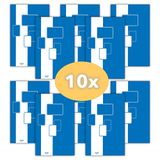 Bantex Budget Notitieblok/briefblok A5, geruit, 50 vellen, blauw, 10 stuks verpakking 400116559