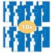 Bantex Budget Notitieblok/briefblok A5, geruit, 50 vellen, blauw, 10 stuks verpakking 400116559