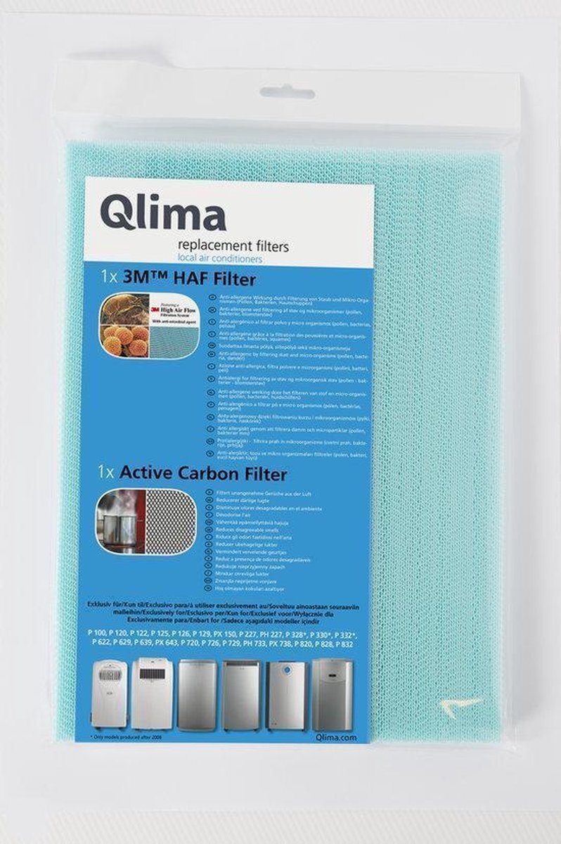 Qlima Filterset 1x3M&1x act. Carb. Filter 1 serie