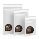 Gewatteerde enveloppen, verschillende maten (3 maten), kraftpapier, wit of beide, zelfklevende sluiting, papieren enveloppen met luchtbel, ideaal voor verzending - Pack S - Gastronomie (wit, 60