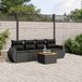 Maison Exclusive - Ensemble de jardin, composé de 5 pièces avec coussins, noir, en polyrotin