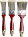 3x Pinceaux plats avec poils en nylon - Pinceaux de peintre - Pinceau universel pour peinture - colle - vernis