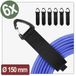 Quadrios 26CA801 Klittenbandriem Met riem Extra sterk (l x b) 480 mm x 38 mm Zwart 6 stuk(s)