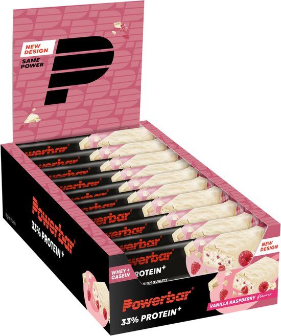 PowerBar ProteinPlus 33% Sportvoeding Vanilla-Raspberry 10 x 90g