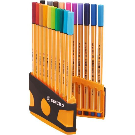 STABILO point 88 Fineliner Set - 20 Assorted Colors