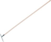 Merkloos Talen Tools Tuinhark - verzinkt metaal - 10 tanden - 25 cm - inclusief steel 140 cm