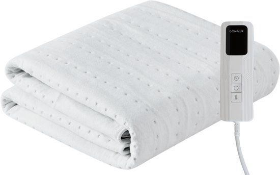 Comfeur Elektrische onderdeken 190x80 cm - Wit - 9 Warmtestanden - Met Timer