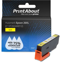 PrintAbout Huismerk Epson 26XL (C13T26344012) Inktcartridge Geel Hoge capaciteit