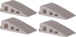 Deltafix Deurwig - 4x - wit - kunststof - 5,9 x 1,7 cm - deurstopper