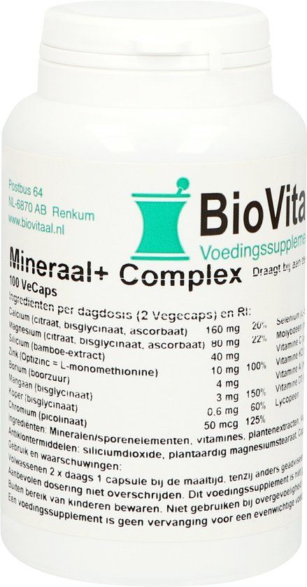 Biovitaal Mineraal Plus Complex - 100 Capsules