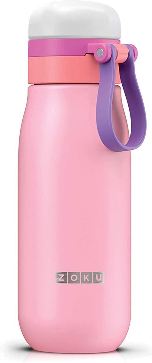 Zoku Thermofles Hydration Junior 500 Ml Rvs Roze